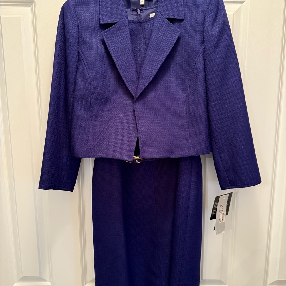 Kasper Jacket Dress in Royal Purple